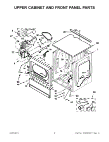 03 - Upper Cabinet And Front Panel Parts parts for Maytag Dryer MLE24PRAYW2 / from AppliancePartsPros.com