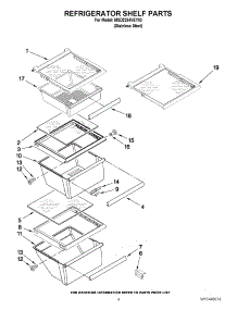 03 - Refrigerator Shelf Parts parts for Maytag Refrigerator MSD2254VEY03 / from AppliancePartsPros.com