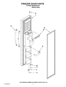 06 - Freezer Door Parts parts for Maytag Refrigerator MSD2254VEY03 / from AppliancePartsPros.com