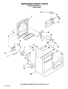 07 - Dispenser Front Parts parts for Maytag Refrigerator MSD2254VEY03 / from AppliancePartsPros.com