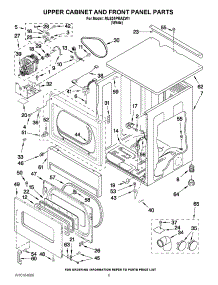 03 - Upper Cabinet And Front Panel Parts parts for Maytag Dryer MLE24PRAZW1 / from AppliancePartsPros.com