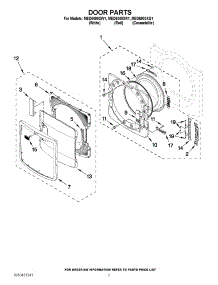 04 - Door Parts parts for Maytag Dryer MED6000XG1 / from AppliancePartsPros.com