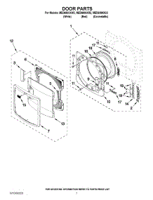 04 - Door Parts parts for Maytag Dryer MED6000XG2 / from AppliancePartsPros.com