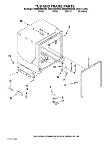 05 - Tub And Frame Parts parts for Maytag Dishwasher MDB4709AWQ3 / from AppliancePartsPros.com