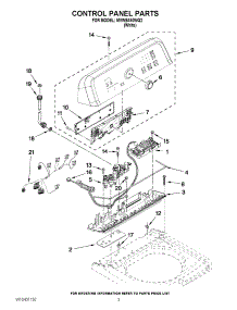 02 - Control Panel Parts parts for Maytag Washer MVWB450WQ2 / from AppliancePartsPros.com