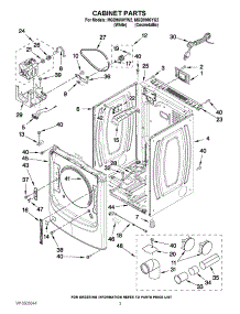 02 - Cabinet Parts parts for Maytag Dryer MGD9000YG2 / from AppliancePartsPros.com