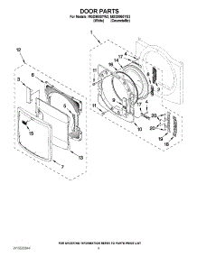 05 - Door Parts parts for Maytag Dryer MGD9000YG2 / from AppliancePartsPros.com