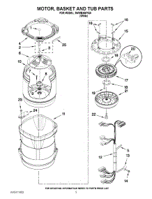 03 - Motor, Basket And Tub Parts parts for Maytag Washer MVWB455YQ0 / from AppliancePartsPros.com