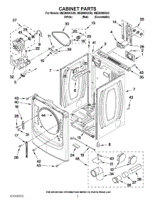 02 - Cabinet Parts parts for Maytag Dryer MED6000XR2 / from AppliancePartsPros.com