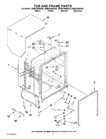 05 - Tub And Frame Parts parts for Maytag Dishwasher MDB4709AWS4 / from AppliancePartsPros.com