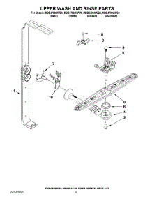 07 - Upper Wash And Rinse Parts parts for Maytag Dishwasher MDB4709AWS4 / from AppliancePartsPros.com