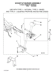 04 - W10307147 Burner Assembly parts for Maytag Dryer MGD9000YW2 / from AppliancePartsPros.com