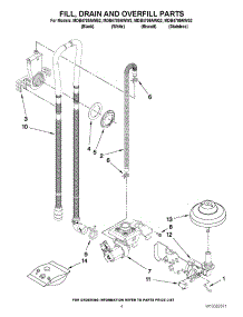 04 - Fill, Drain And Overfill Parts parts for Maytag Dishwasher MDB4709AWW2 / from AppliancePartsPros.com