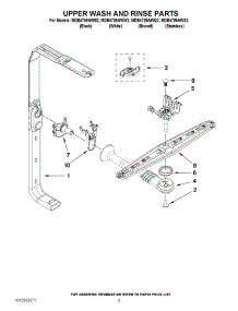 07 - Upper Wash And Rinse Parts parts for Maytag Dishwasher MDB4709AWW2 / from AppliancePartsPros.com