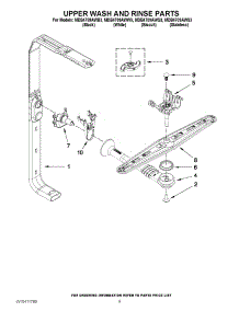 07 - Upper Wash And Rinse Parts parts for Maytag Dishwasher MDB4709AWW3 / from AppliancePartsPros.com