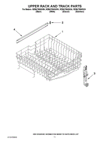 09 - Upper Rack And Track Parts parts for Maytag Dishwasher MDB4709AWW4 / from AppliancePartsPros.com