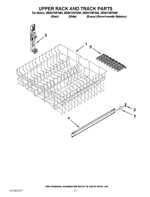 09 - Upper Rack And Track Parts parts for Maytag Dishwasher MDB4709PAB0 / from AppliancePartsPros.com