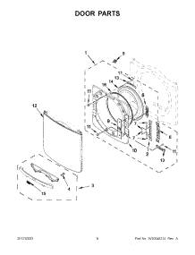 04 - Door Parts parts for Maytag Dryer MED7000AW0 / from AppliancePartsPros.com