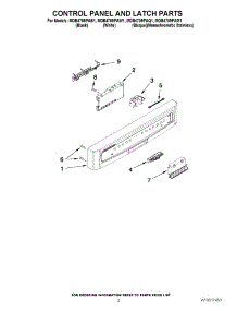 02 - Control Panel And Latch Parts parts for Maytag Dishwasher MDB4709PAB1 / from AppliancePartsPros.com