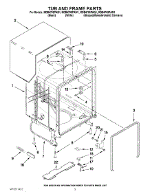 05 - Tub And Frame Parts parts for Maytag Dishwasher MDB4709PAB1 / from AppliancePartsPros.com