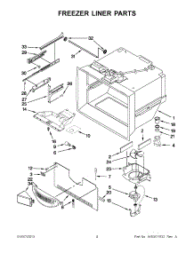 02 - Freezer Liner Parts parts for Maytag Refrigerator MFF2558VEW7 / from AppliancePartsPros.com
