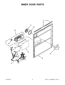 03 - Inner Door Parts parts for Maytag Dishwasher MDB4709PAB2 / from AppliancePartsPros.com