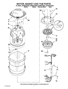 03 - Motor, Basket And Tub Parts parts for Maytag Washer MVWB750WL2 / from AppliancePartsPros.com