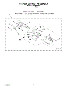 04 - 8557891 Burner Assembly parts for Maytag Dryer MGDB400VQ1 / from AppliancePartsPros.com