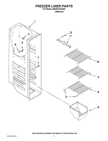 04 - Freezer Liner Parts parts for Maytag Refrigerator MSD2272VES02 / from AppliancePartsPros.com