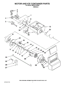 05 - Motor And Ice Container Parts parts for Maytag Refrigerator MSD2272VES02 / from AppliancePartsPros.com