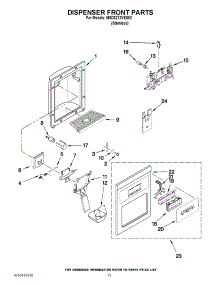 08 - Dispenser Front Parts parts for Maytag Refrigerator MSD2272VES02 / from AppliancePartsPros.com