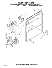03 - Inner Door Parts parts for Maytag Dishwasher MDB4709PAM1 / from AppliancePartsPros.com