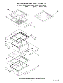 03 - Refrigerator Shelf Parts parts for Maytag Refrigerator MSD2273VEB00 / from AppliancePartsPros.com