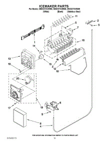 12 - Icemaker Parts parts for Maytag Refrigerator MSD2273VEB00 / from AppliancePartsPros.com