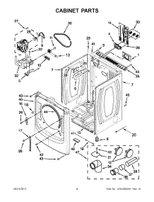 02 - Cabinet Parts parts for Maytag Dryer MED7000XW1 / from AppliancePartsPros.com