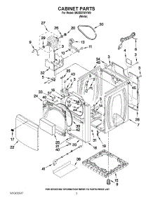 02 - Cabinet Parts parts for Maytag Dryer MGDB750YW0 / from AppliancePartsPros.com