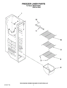 04 - Freezer Liner Parts parts for Maytag Refrigerator MSD2273VES02 / from AppliancePartsPros.com