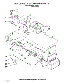 05 - Motor And Ice Container Parts parts for Maytag Refrigerator MSD2273VES02 / from AppliancePartsPros.com