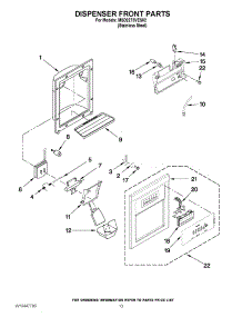 08 - Dispenser Front Parts parts for Maytag Refrigerator MSD2273VES02 / from AppliancePartsPros.com