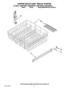 09 - Upper Rack And Track Parts parts for Maytag Dishwasher MDB4709PAQ1 / from AppliancePartsPros.com