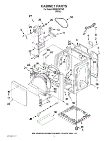 02 - Cabinet Parts parts for Maytag Dryer MGDB750YW2 / from AppliancePartsPros.com