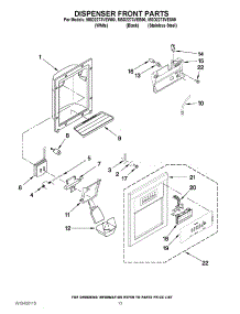 08 - Dispenser Front Parts parts for Maytag Refrigerator MSD2273VEW00 / from AppliancePartsPros.com