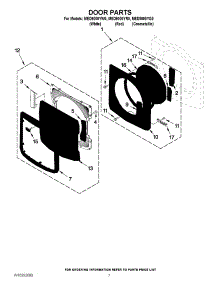 04 - Door Parts parts for Maytag Dryer MED9000YG0 / from AppliancePartsPros.com