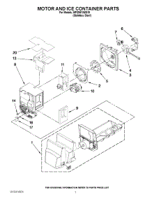 04 - Motor And Ice Container Parts parts for Maytag Refrigerator MFI2067AES10 / from AppliancePartsPros.com