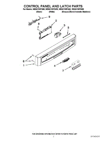 02 - Control Panel And Latch Parts parts for Maytag Dishwasher MDB4709PAW0 / from AppliancePartsPros.com
