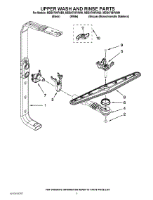 07 - Upper Wash And Rinse Parts parts for Maytag Dishwasher MDB4709PAW0 / from AppliancePartsPros.com