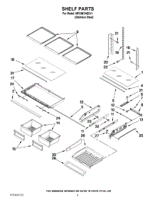 03 - Shelf Parts parts for Maytag Refrigerator MFI2067AES11 / from AppliancePartsPros.com