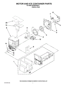 04 - Motor And Ice Container Parts parts for Maytag Refrigerator MFI2067AES11 / from AppliancePartsPros.com