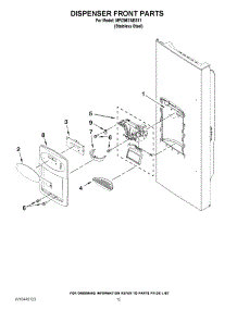 08 - Dispenser Front Parts parts for Maytag Refrigerator MFI2067AES11 / from AppliancePartsPros.com