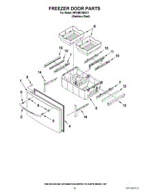 09 - Freezer Door Parts parts for Maytag Refrigerator MFI2067AES11 / from AppliancePartsPros.com